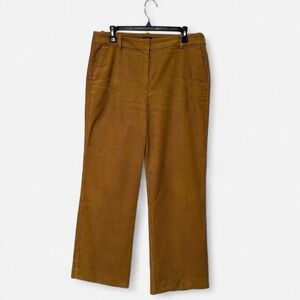 J. Crew Wide Leg Corduroy Pants Size 12 High Rise GoldeBrown Mustard Boho Retro
